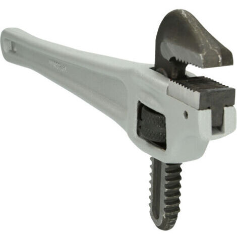 Chiave per tubi in alluminio – Chiave per tubi con impugnatura dritta regolabile – Attrezzo idraulico resistente – Grigio, 1 pezzo, 350 mm