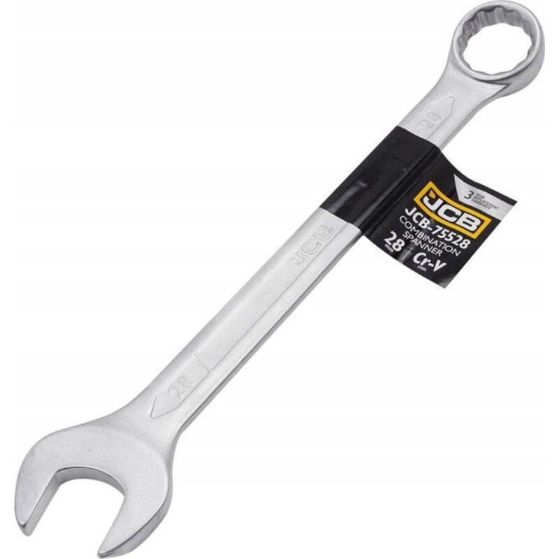 Chiave piatta aperta JCB metallo 28 mm acciaio resistente