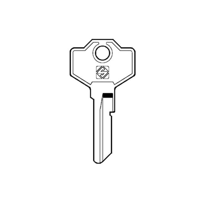 Silca - Chiave piatta gussani gs1 ottone nichelato...