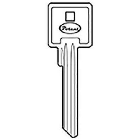 CHIAVE PIATTA POTENT K2640 ORIGINALE - OTTONE  NICHELATO - 10 pezzi