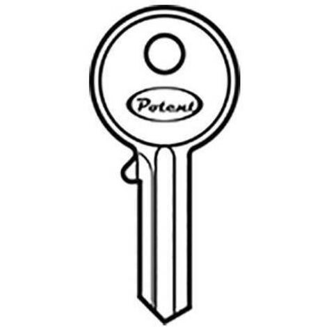 CHIAVE PIATTA POTENT K2725 ORIGINALE - OTTONE NICHELATO - 10 Pezzi