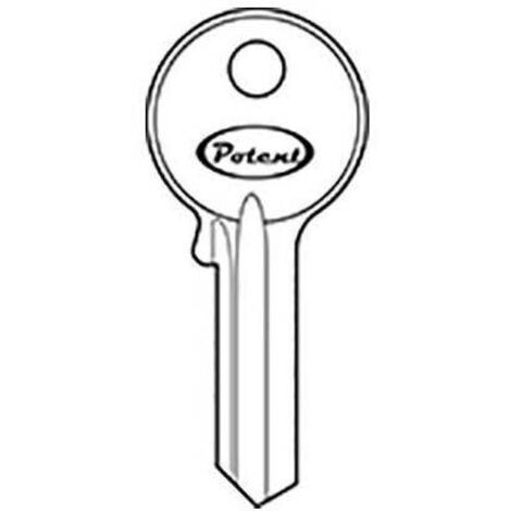 CHIAVE PIATTA POTENT K2750/60 ORIGINALE - OTTONE NICHELATO - 10 pezzi