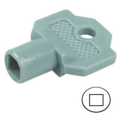 Chiave plastica per cilindro con quadrello per quadri elettrici 152a misuara foro mm.6x6 - 10 pz