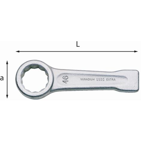 CHIAVE POLIGONALE SEMPLICE A PERCUSSIONE 254 60 MM