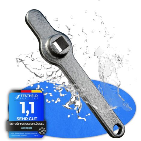 Chiave quadrata  Manopola di spurgo del radiatore  Sfiato del radiatore  Nuovo di zecca, realizzato in acciaio inossidabile di alta qualità, 3H-010-SCH
