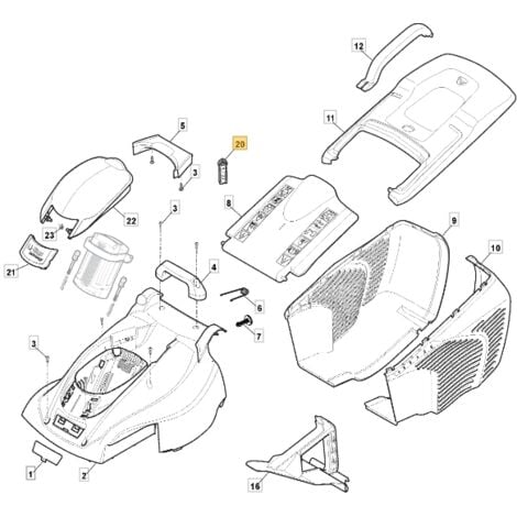 CASTELGARDEN Chiave sicurezza batteria tagliaerba modelli 15Li ORIGINALE STIGA 322076570/1