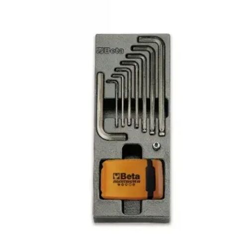 Chiavi a brugola e inserti con termoformato rigido beta t259