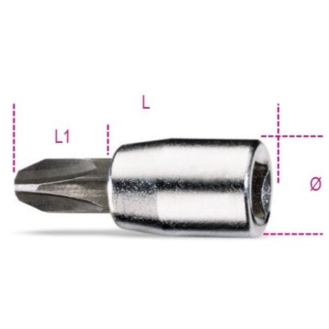 CHIAVI A BUSSOLA A GIRAVITE PER VITI CON IMPRONTA A CROCE PHILIPS® CROMATE-INSERTI BRUNITI PH 1 ART. 900PH