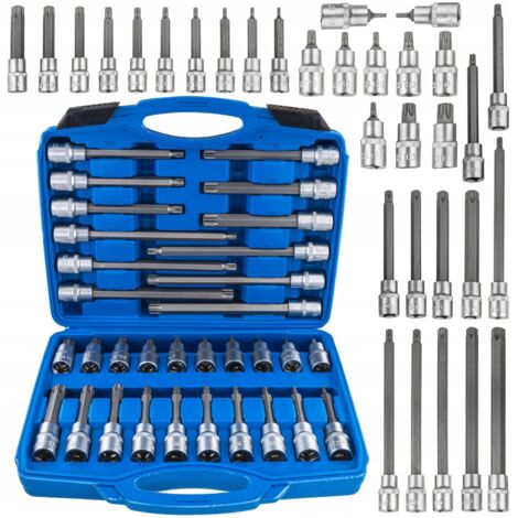 Chiavi a bussola e boccole Torx con mandrino T20-T70 1/2 corte e lunghe 55-200 mm