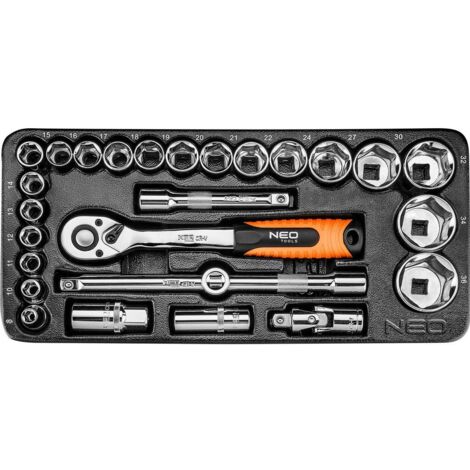 Chiavi a bussola NEO TOOLS da 1/2"", 27 pezzi, set di inserti