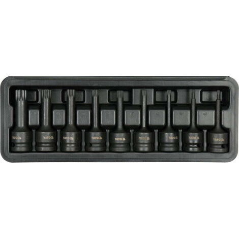 CHIAVI A IMPATTO YATO SPLINE 9 pezzi 10691