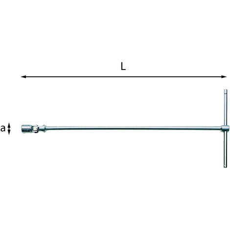 CHIAVE A T SNODATE SNODO CON BOCCA TX TORX FEMMINA USAG 276 CTX  PROFESSIONALE E 8