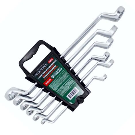 Chiavi ad anello sfalsate set da 6 pezzi 8-24 mm Cr-V