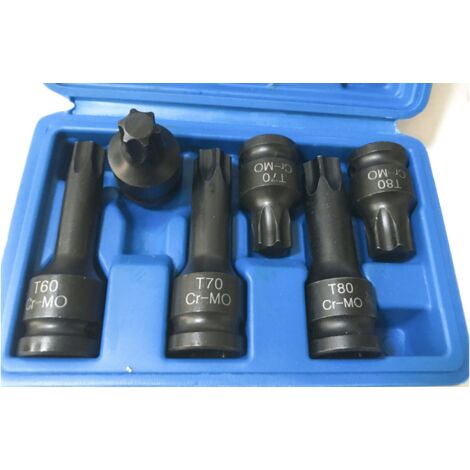 CHIAVI BUSSOLA BUSSOLE TORX IMPRONTA IMPATTO LUNGHE CORTE 6 PZ T60 T70 T80 xi