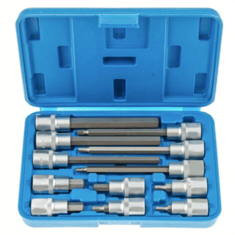 CHIAVI BUSSOLA ESAGONALI 12 PZ LUNGHE CORTE BUSSOLE 1/2&quot ACCIAIO H4 H12 375sa
