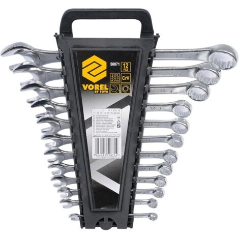 Chiavi combinate 6-22 mm, CV set da 12 pezzi 50871 VOREL