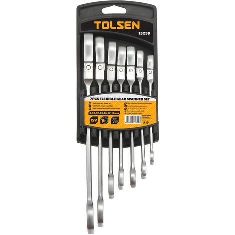 CHIAVI COMBINATE A CRICCHETTO TESTA SNODATA DA 8 A 19MM TOLSEN