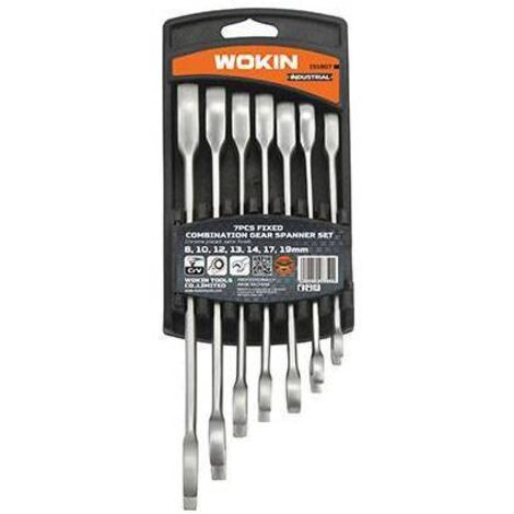 CHIAVI COMBINATE A CRICCO FISSO SERIE 151807 WOKIN - MM 8/19 CF=PZ 7 - 1 confezione