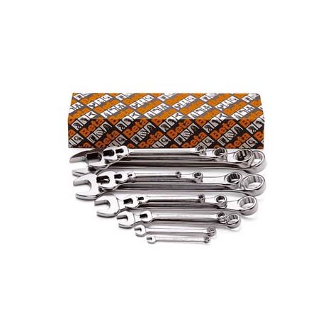 CHIAVI COMBINATE CROMATE ART.42N/S ART.42/S17 in serie pz.17 da 6 a 22 BETA