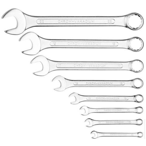 Chiavi Combinate Fisse Serie 6 7 8 10 13 17 19 22 mm in Accciaio Pz8 Masidef