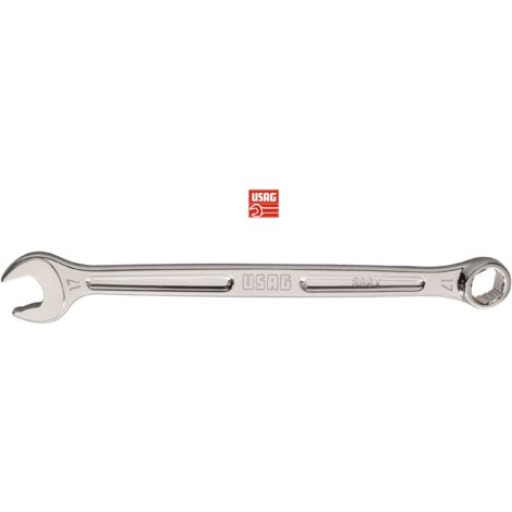 Chiavi combinate Usag 285X con forchetta ed anello speciali 15 gradi - 17