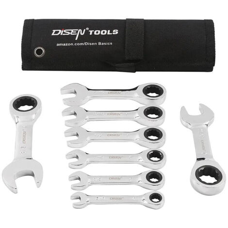 CHIAVI CRICCHETTO NANE CORTE POLLICI SAE 5/16 A 3/4 IMPERIALI ACCIAIO CHROME XI