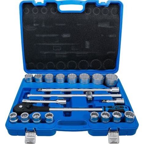 Chiavi e bussole BGS 1223 acciaio cromo vanadio 21 pezzi