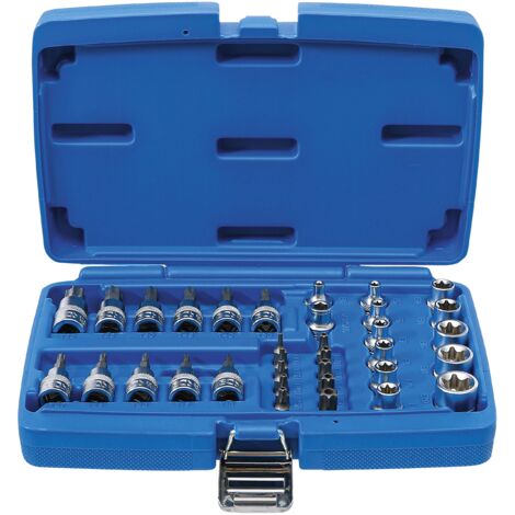 Chiavi e bussole BGS Technic 5021 finitura cromo opaco 34 pezzi