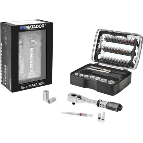 Chiavi e bussole Matador 21550001 47 pezzi acciaio S2 compatto