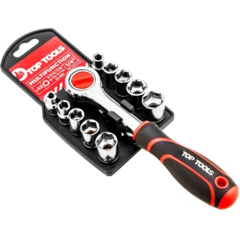 Chiavi e bussole top-tools 38d147 12 pezzi meccanismo cricchetto