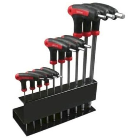 CHIAVI ESAGONALI 10 PZ PEZZI ESAGONALE T TESTA FORO 3/32" 3/8" SUPPORTO 722SK