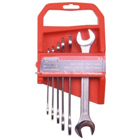 Chiavi Fisse Serie 6 7 8 9 10 11 12 13 14 15 16 17 mm Acciaio 6 Pz Masidef