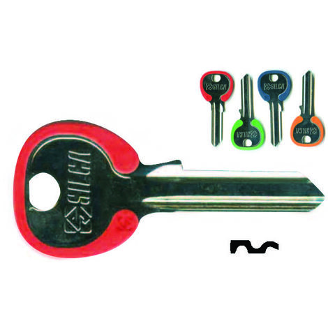 Chiavi per cilindri cisa 4 spine grandi - cs204asl dx slim fluo colori assortiti