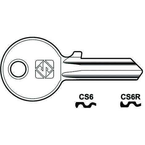 Chiavi per cilindri cisa 4 spine piccole - cs6 dx