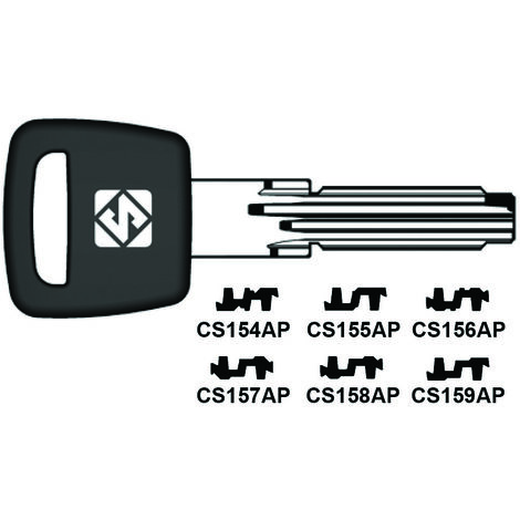 Chiavi per cilindri cisa 6+7 spine profilo piatto - cs156ap