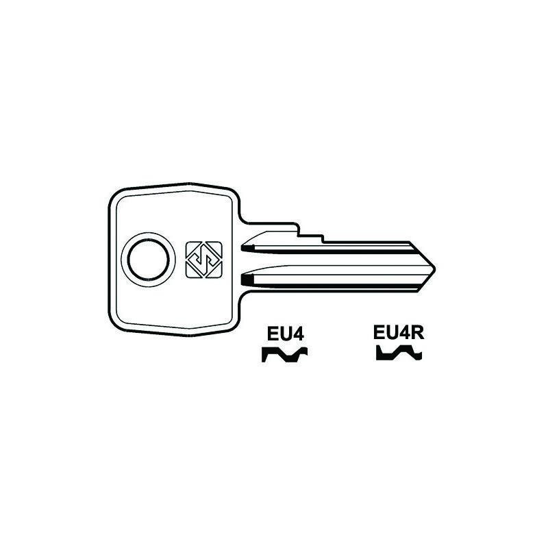 Image of Chiavi per cilindri euro locks 4 spine piccole - eu4r sx