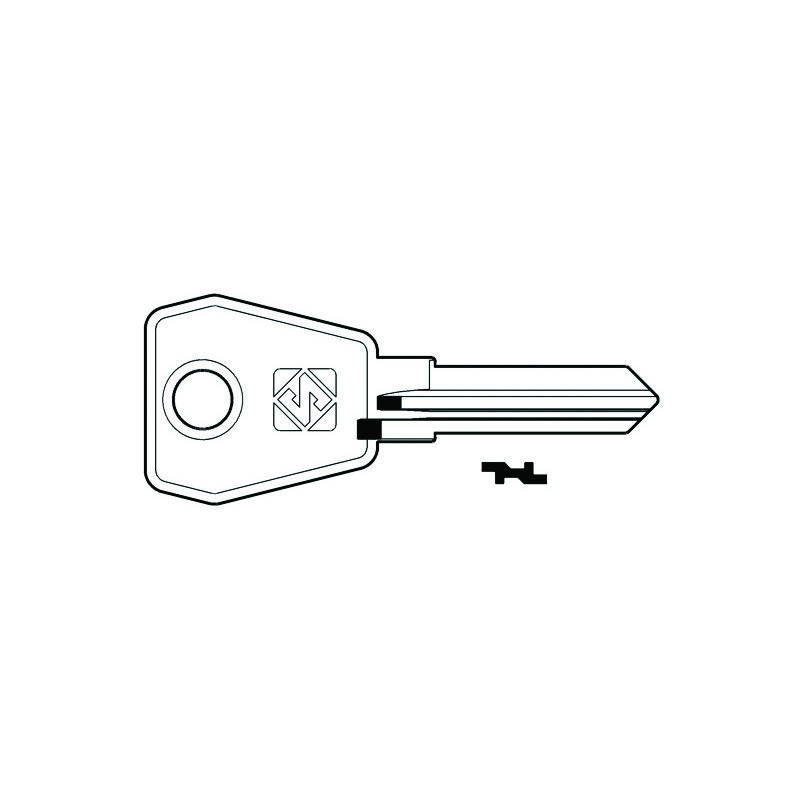 Image of Chiavi per cilindri euro locks 5 spine piccole eu16r - eu16r sx
