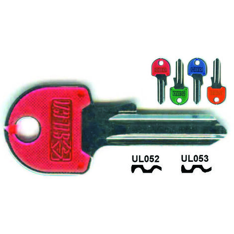Chiavi per cilindri universal 4 spine grandi - ul052slsl dx slim fluo colori assort. testa l