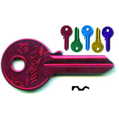 Chiavi per cilindri universal 4 spine grandi ul052u - ul052u dx ultralite 5 colori assortiti