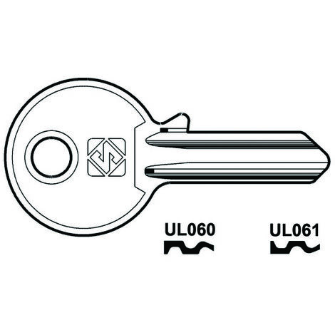 Chiavi per cilindri universal 4 spine piccole in acc. nich. - ul060 dx