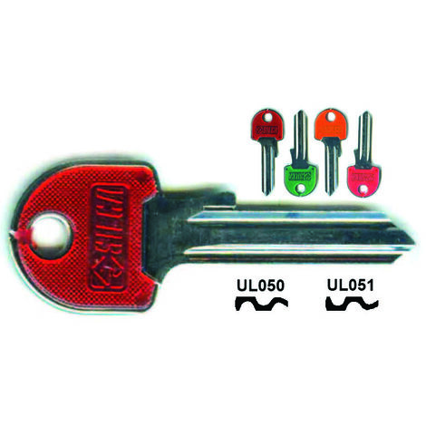 Chiavi per cilindri universal 5 spine grandi - ul050slsl dx slim fluo colori assort. testa l