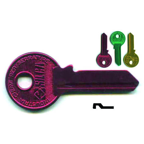 Chiavi per cilindri viro 5 spine grandi vi081u - vi081u sx ultralite verdi