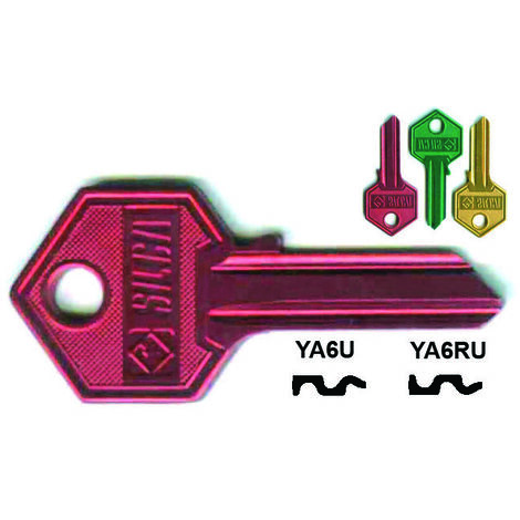 Chiavi per cilindri yale 4 spine grandi - ya6ru sx ultralite verdi