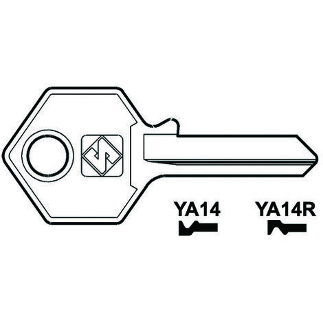 Chiavi per cilindri yale 4 spine piccole - ya14r dx