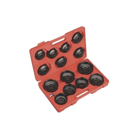 Chiavi per filtro olio a tazza/bussola set 15 pz in valigetta