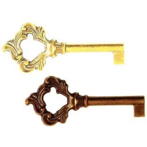 CHIAVI PER MOBILI BAROCCO IN ZAMA- - mm.74 lunghezza gambo mm.35 - bronzo sfumato - 5 pezzi