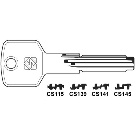 Chiavi punzonate per cilindri cisa 6+7 spine - cs115