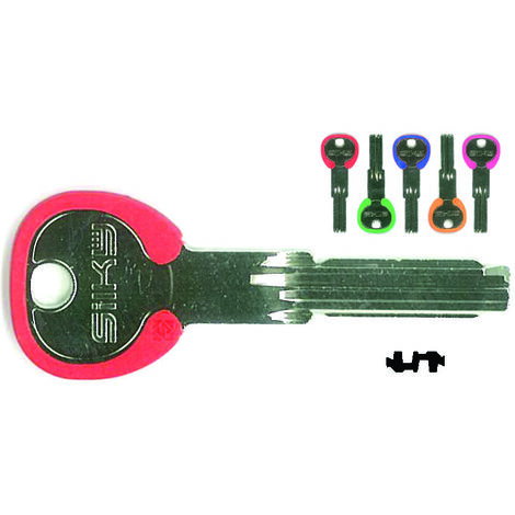 Chiavi punzonate per cilindri cisa 6+7 spine cs62dz - cs62dz silky 5 colori assortiti