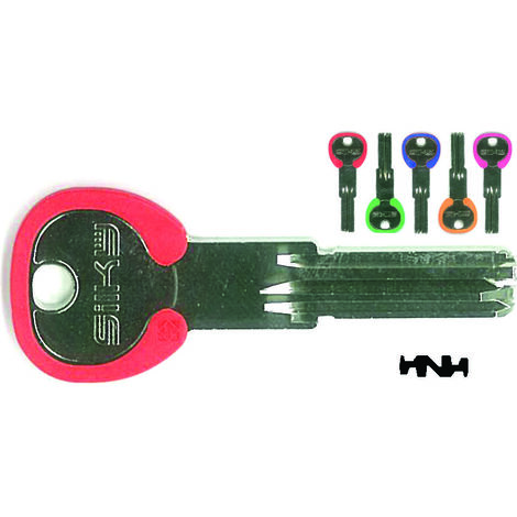 Chiavi punzonate per cilindri iseo 5+6+6 spine ie26dz - ie26dz silky 5 colori assortiti