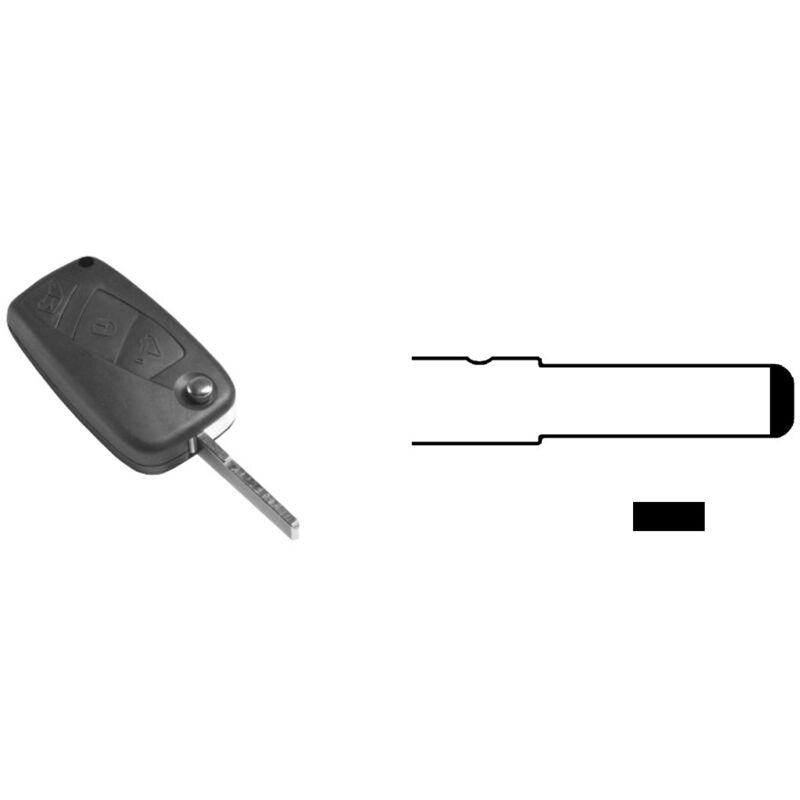 Image of Silca - Cover chiavi per auto fiat sip22rs8 - sip22rs8 - 3 bottoni - flip